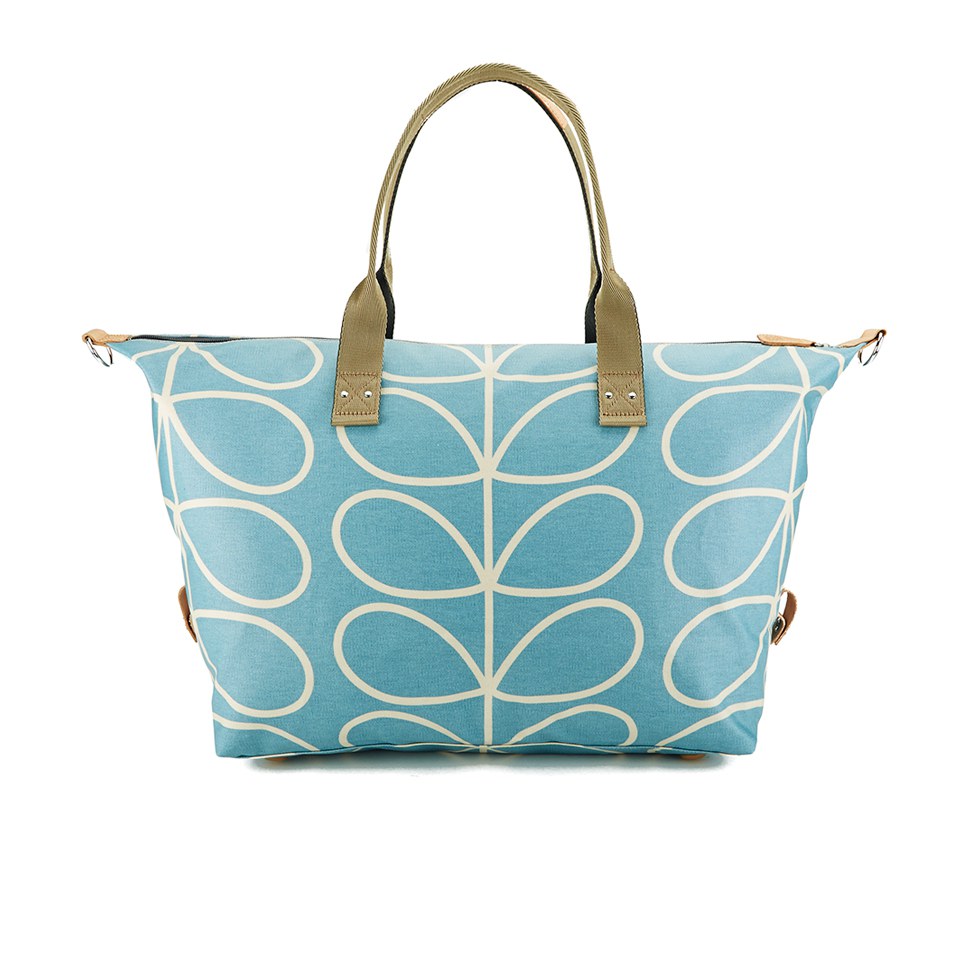 Etc by Orla Kiely Women s Giant Linear Stem Zip Holdall Sky Blue
