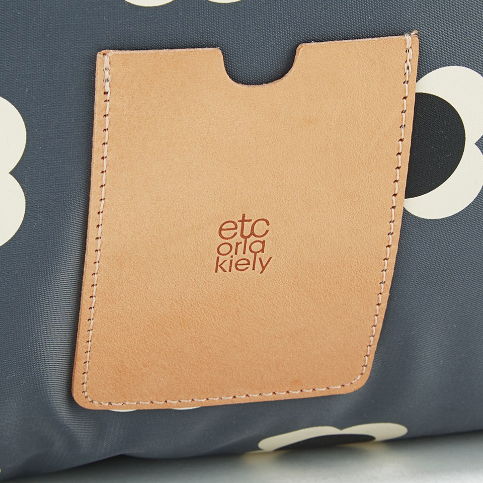 Etc by Orla Kiely Women's Flower Spot Printed Nylon Zip Shopper Bag - Pebble