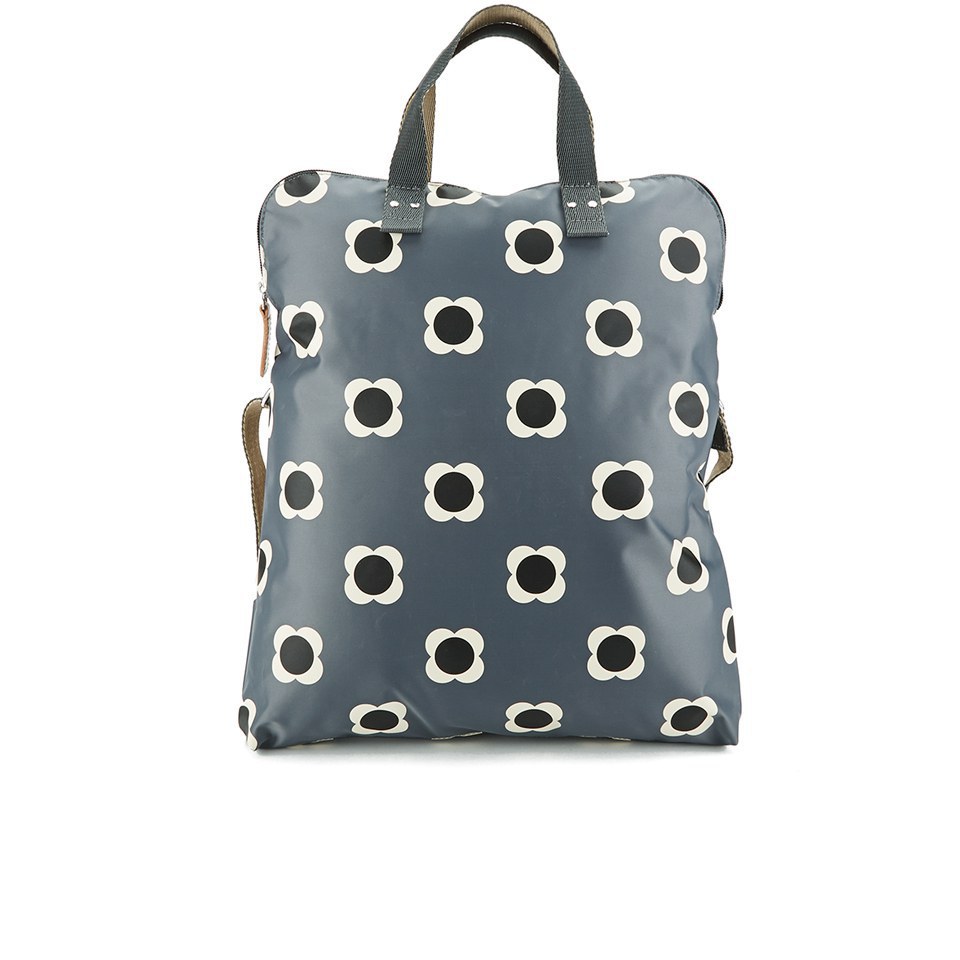 Etc by Orla Kiely Women's Flower Spot Printed Nylon Foldover Tote Bag - Pebble