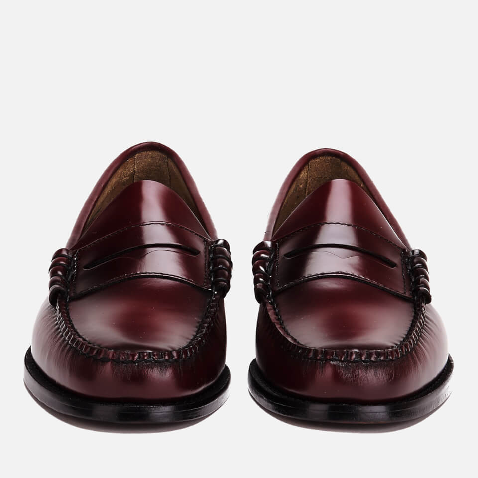Bass Weejuns Men's Larson Moc Leather Penny Loafers - Wine | FREE UK ...