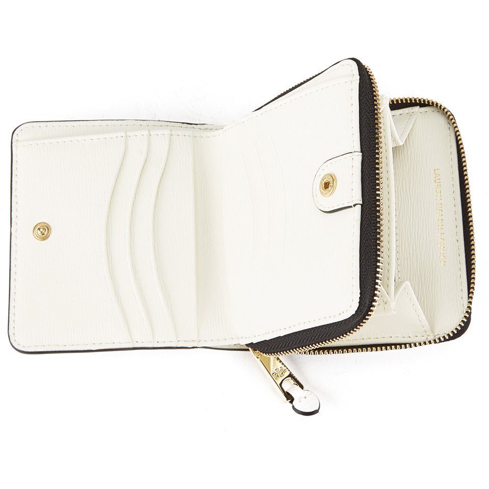 Lauren Ralph Lauren Women's Tate Graphic Compact Wallet - Vanilla/Black