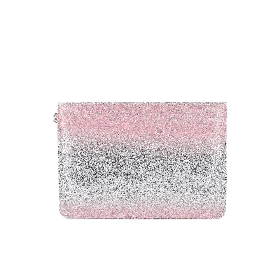 Matthew Williamson Women's Glitter Clutch Bag - Light Pink/Silver