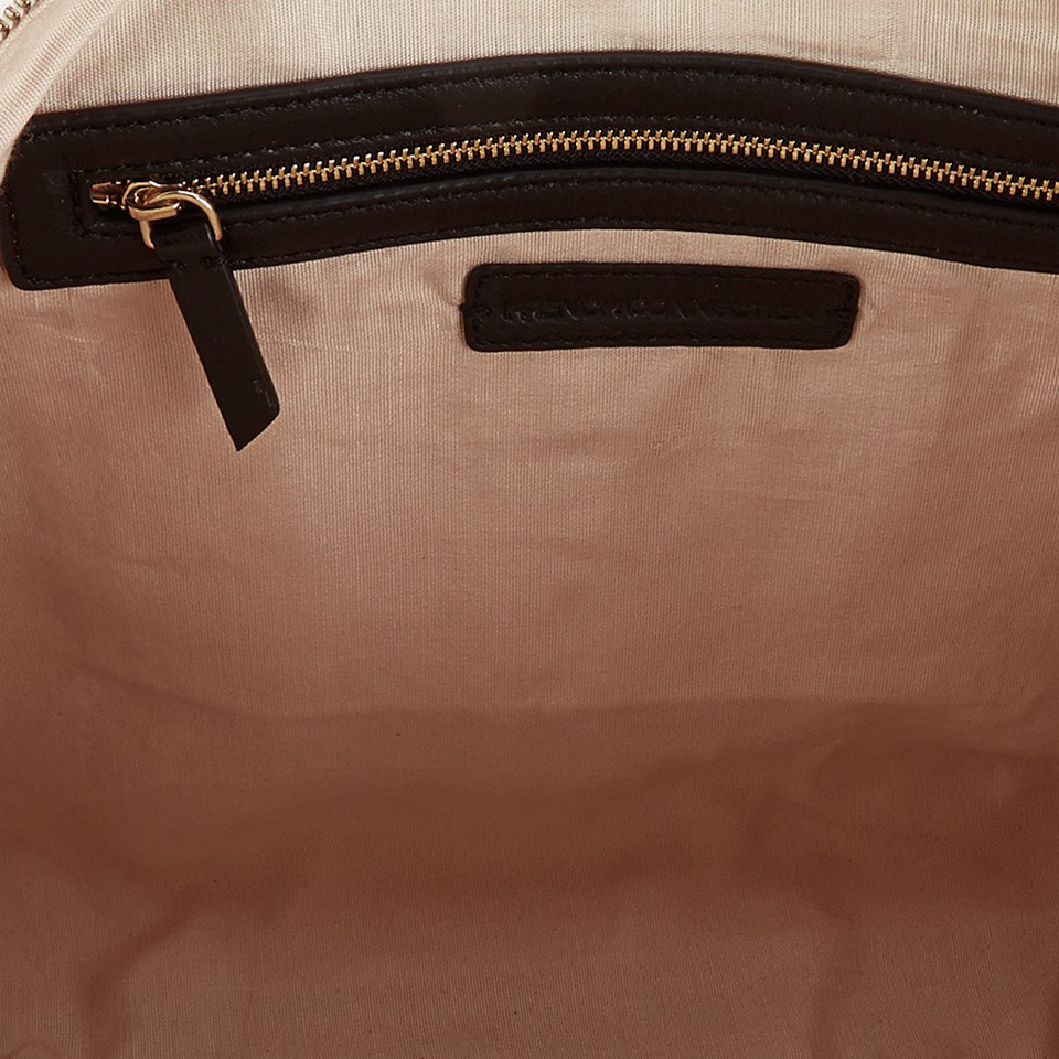 French Connection Women's Colour Block Leather Tote Bag - White/Biscuit/Black