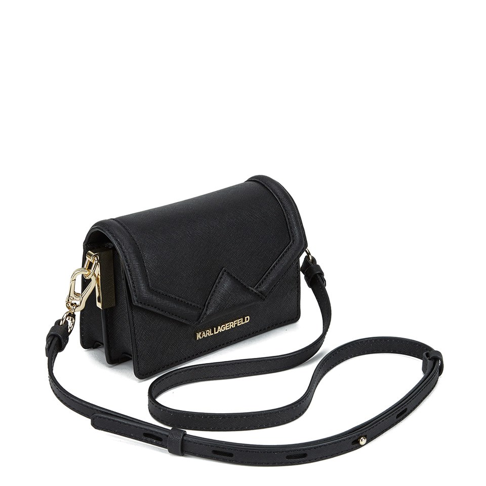 Karl Lagerfeld K/Klassik Super Mini Cross Body Bag - Black