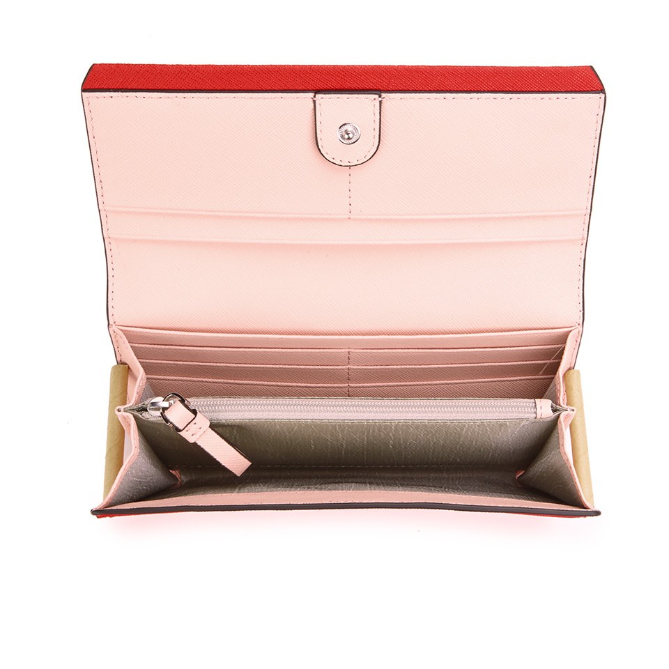 Calvin Klein Women's Sofie Large Trifold Wallet - Bold Red/Pale Blush