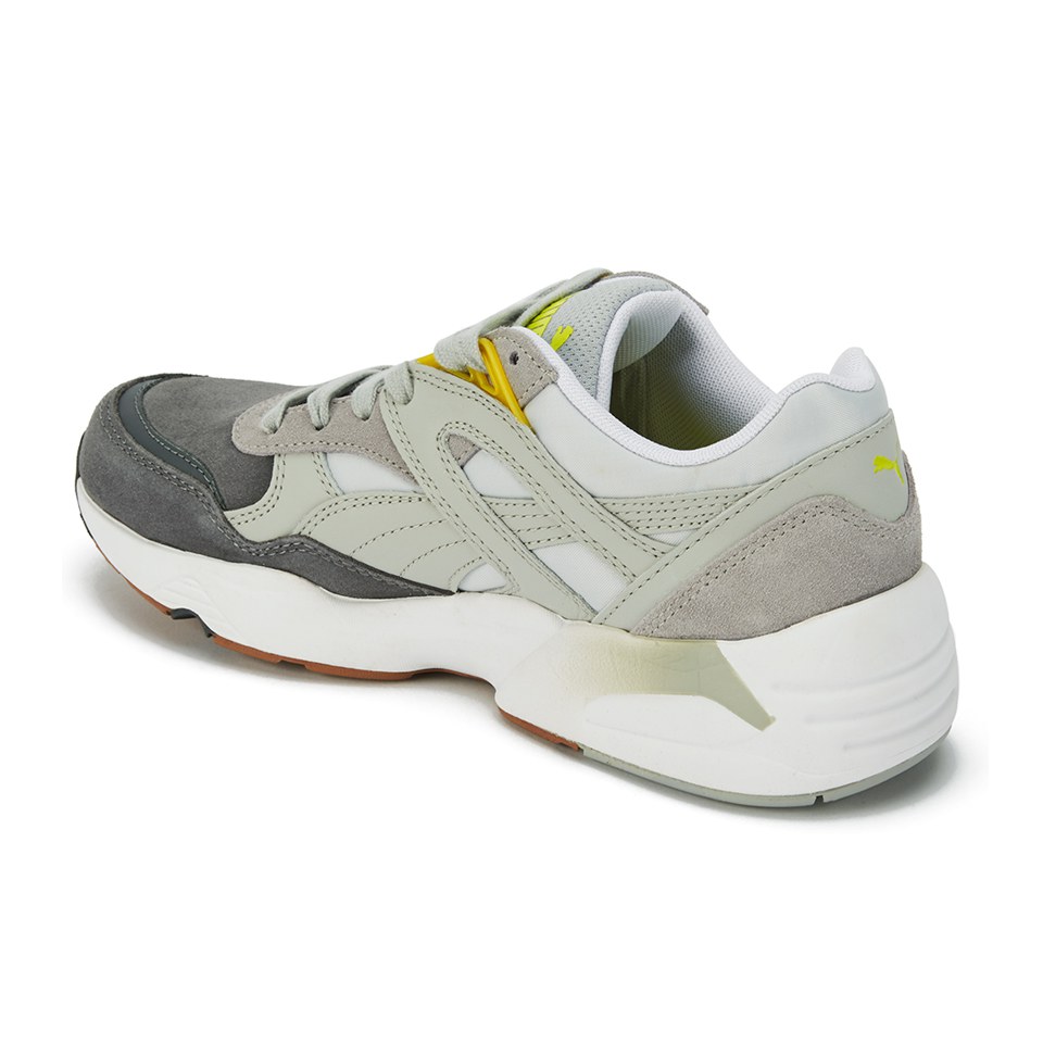 Puma Women s R698 Blocks and Stripes Trainers Grey Violet Coggles