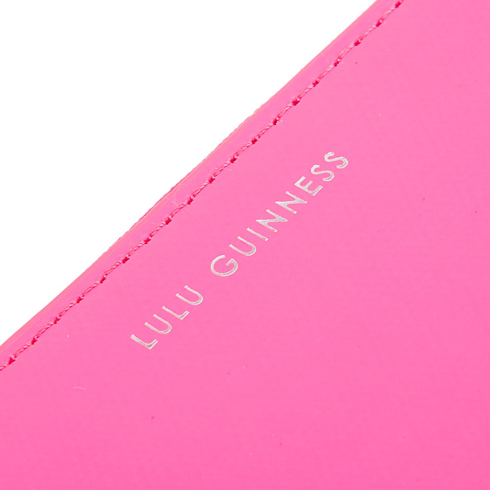 Lulu Guinness Women's Continental Wallet - Neon Pink