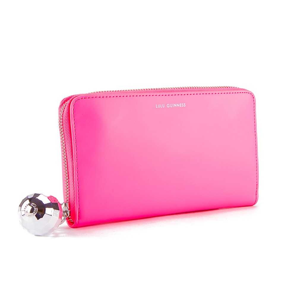 Lulu Guinness Women's Continental Wallet - Neon Pink