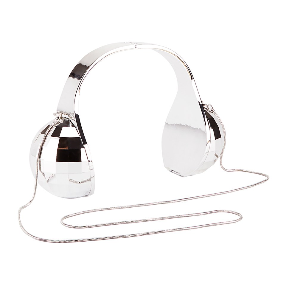 Lulu Guinness Women's Perspex Headphones Cross Body -  Silver