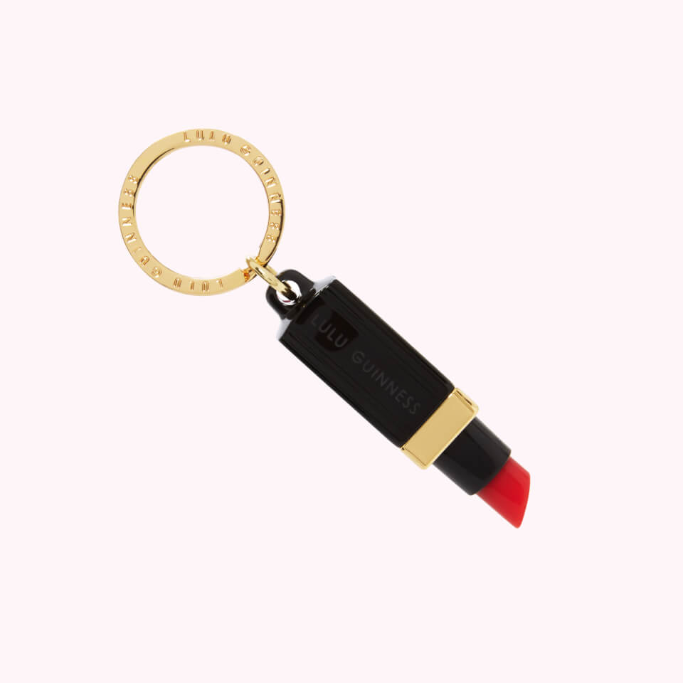 Lulu Guinness Women's Perspex Lipstick Keyring - Black