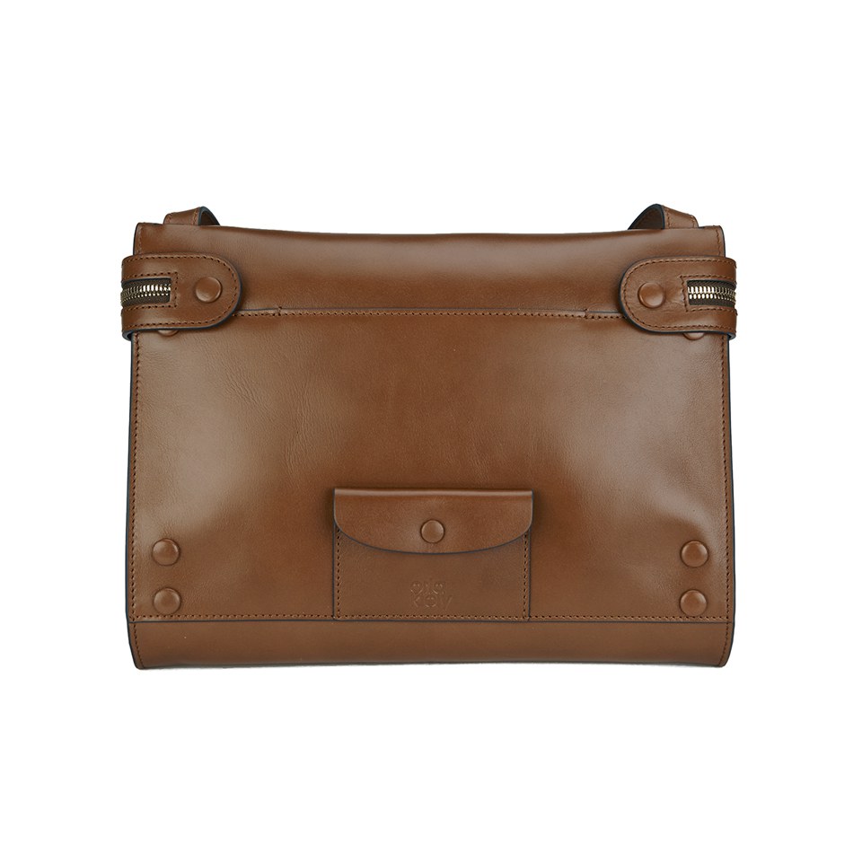 Orla Kiely Women's Mini Laurel Embossed Stem Leather Cross Body Bag - Cocoa