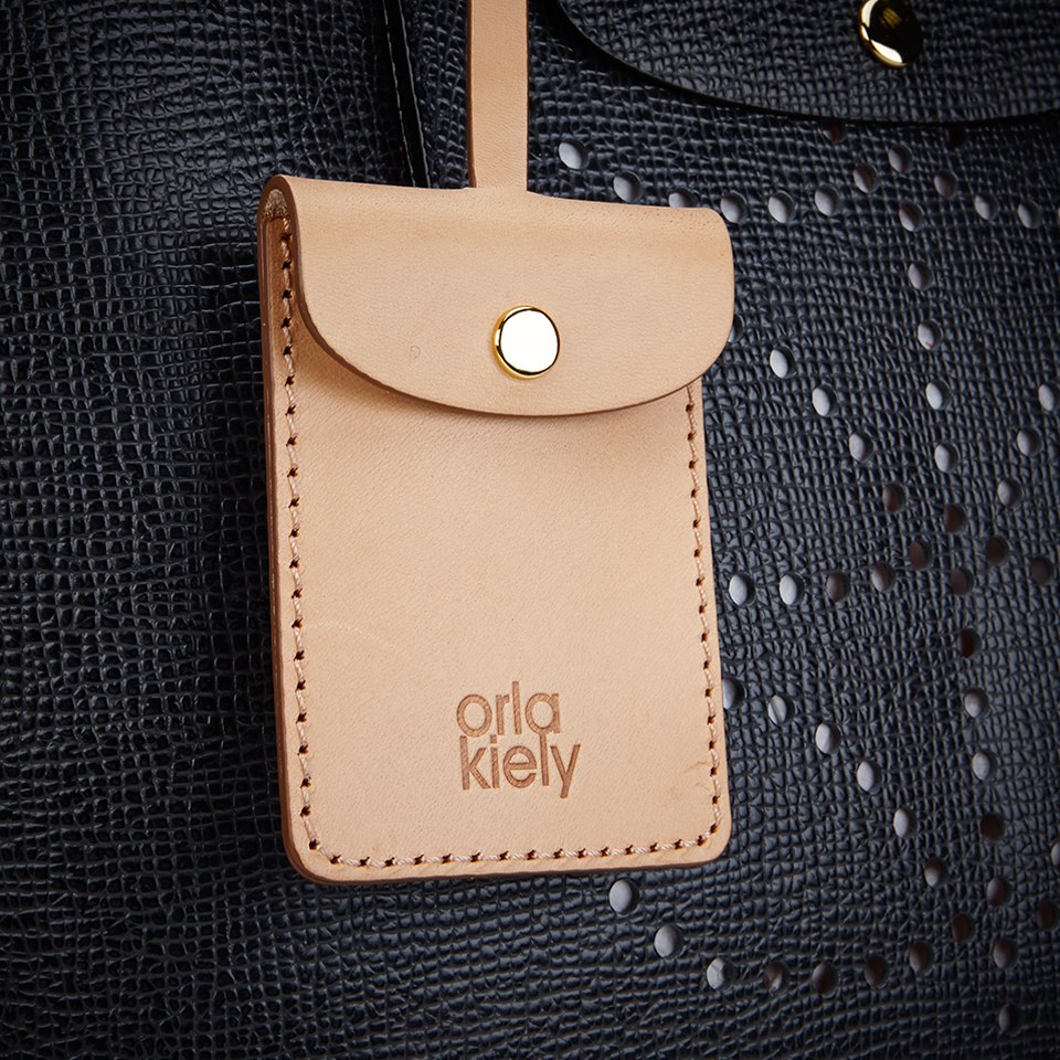Orla Kiely Women's Tillie Textured Leather Bag - Slate