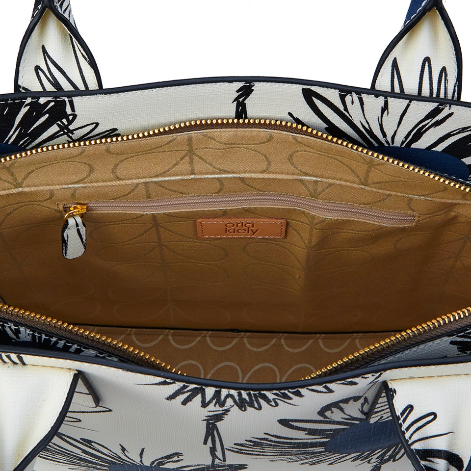 Orla Kiely Women s Small Jeanie Scribble Sunflowers Tote Bag Indigo