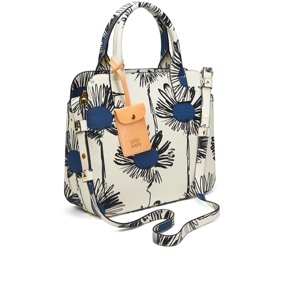 Orla Kiely Women s Small Jeanie Scribble Sunflowers Tote Bag Indigo