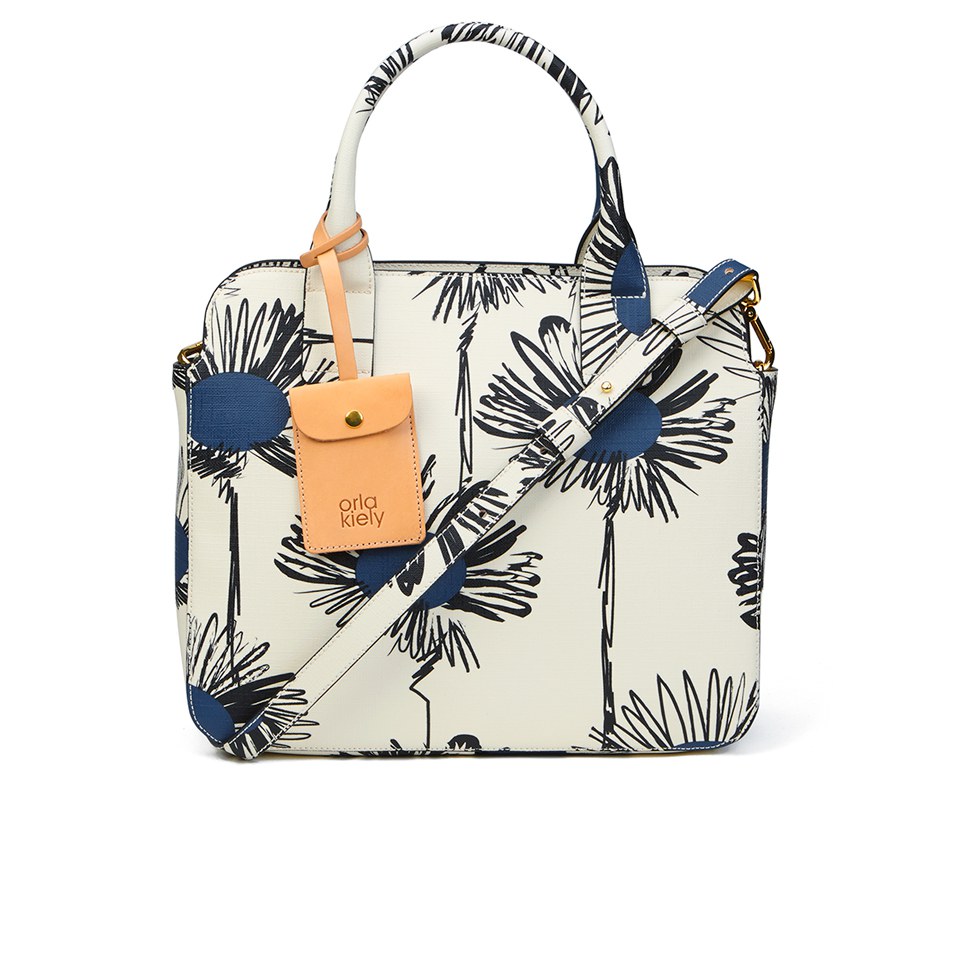 Orla Kiely Women s Small Jeanie Scribble Sunflowers Tote Bag Indigo