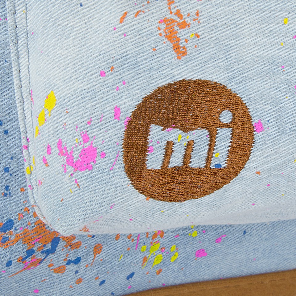 Mi-Pac Premium Splattered Stonewash Backpack - Denim