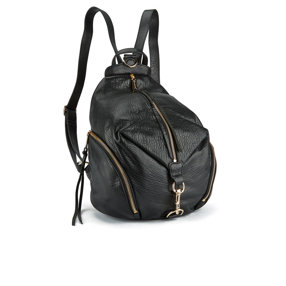 Rebecca Minkoff Women's Julian Leather Backpack - Black/Gold