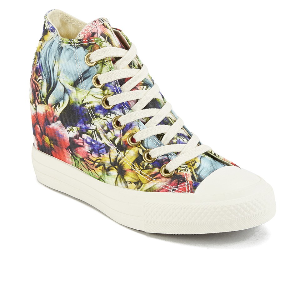 Converse Women's Chuck Taylor All Star Lux Floral Print Wedge Hi-Top ...