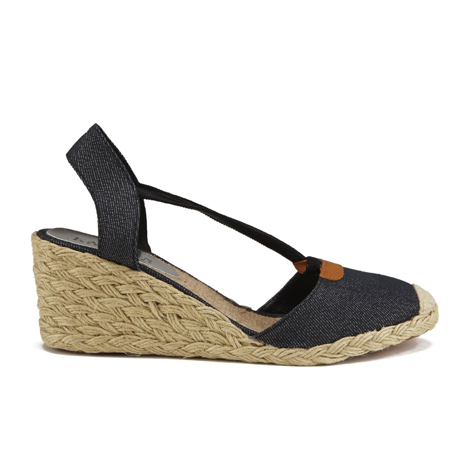 Lauren Ralph Lauren Women s Cala Wedged Espadrilles Black Silver Allsole