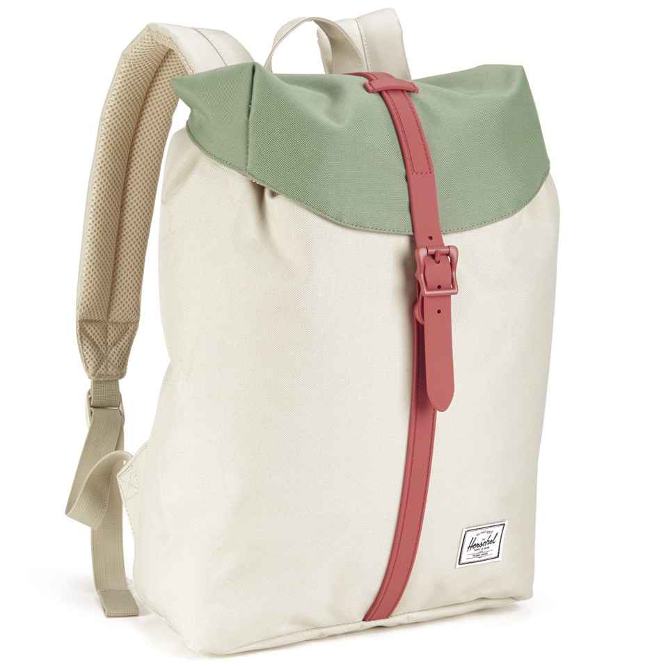 Herschel Supply Co. Women's Post Mid Volume Backpack - Natural/Foliage/Flamingo Rubber