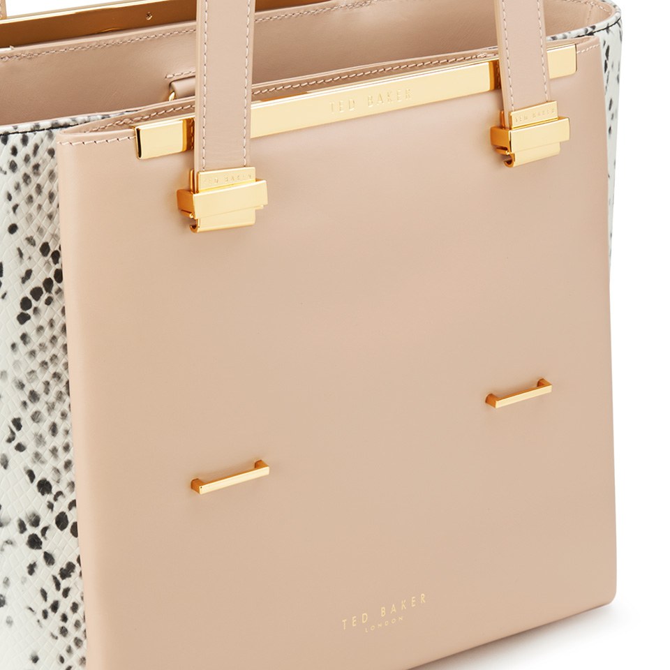 Ted Baker Women's Nalini Exotic Folded Corner Shopper Bag - Taupe