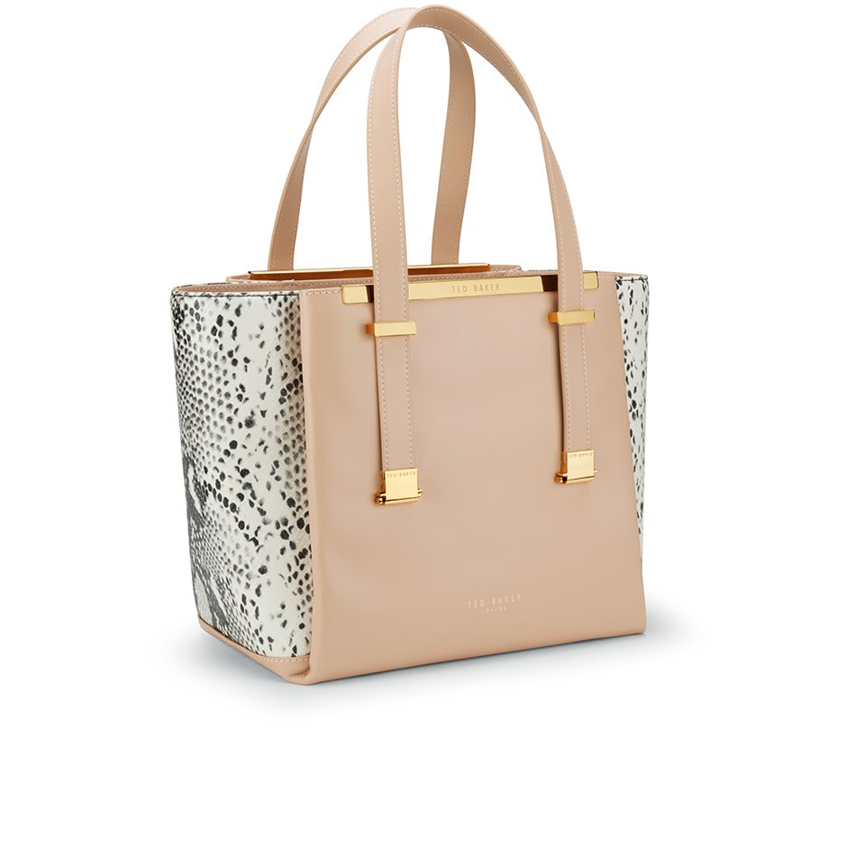 Ted Baker Women's Nalini Exotic Folded Corner Shopper Bag - Taupe