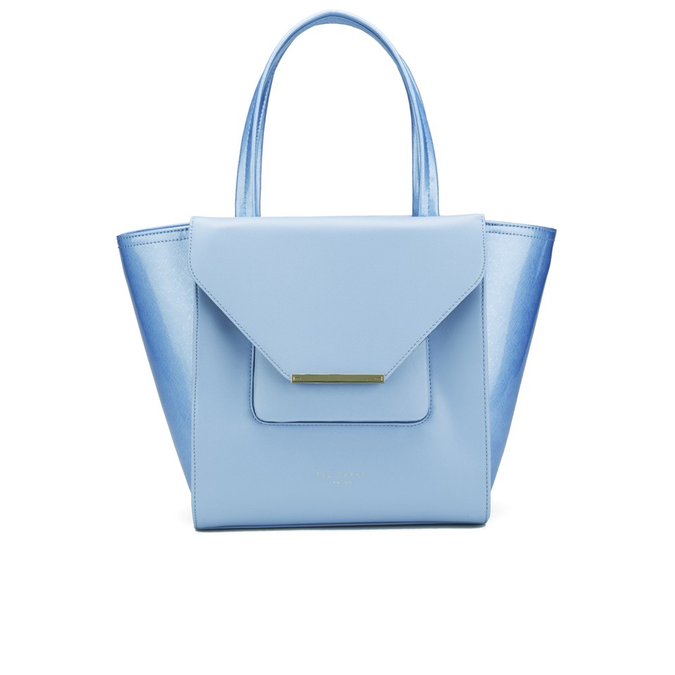 Ted Baker Women's Roselle Patent Crosshatch Large Shopper Bag - Power Blue
