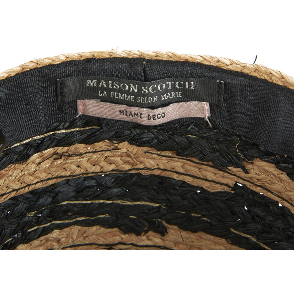 Maison Scotch Women's Straw Baseball Cap - Natural