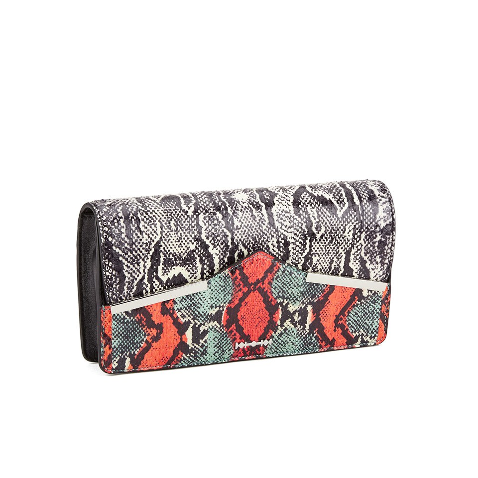 McQ Alexander McQueen Poppy Clutch Bag - Elaphe Mix