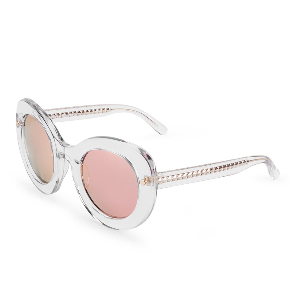 Matthew Williamson Women's Sun Sunglasses with Peach Mirror Lens - Clear