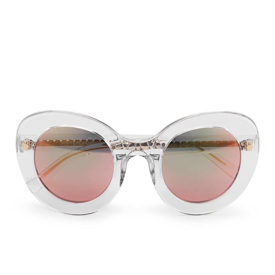 Matthew Williamson Women's Sun Sunglasses with Peach Mirror Lens - Clear