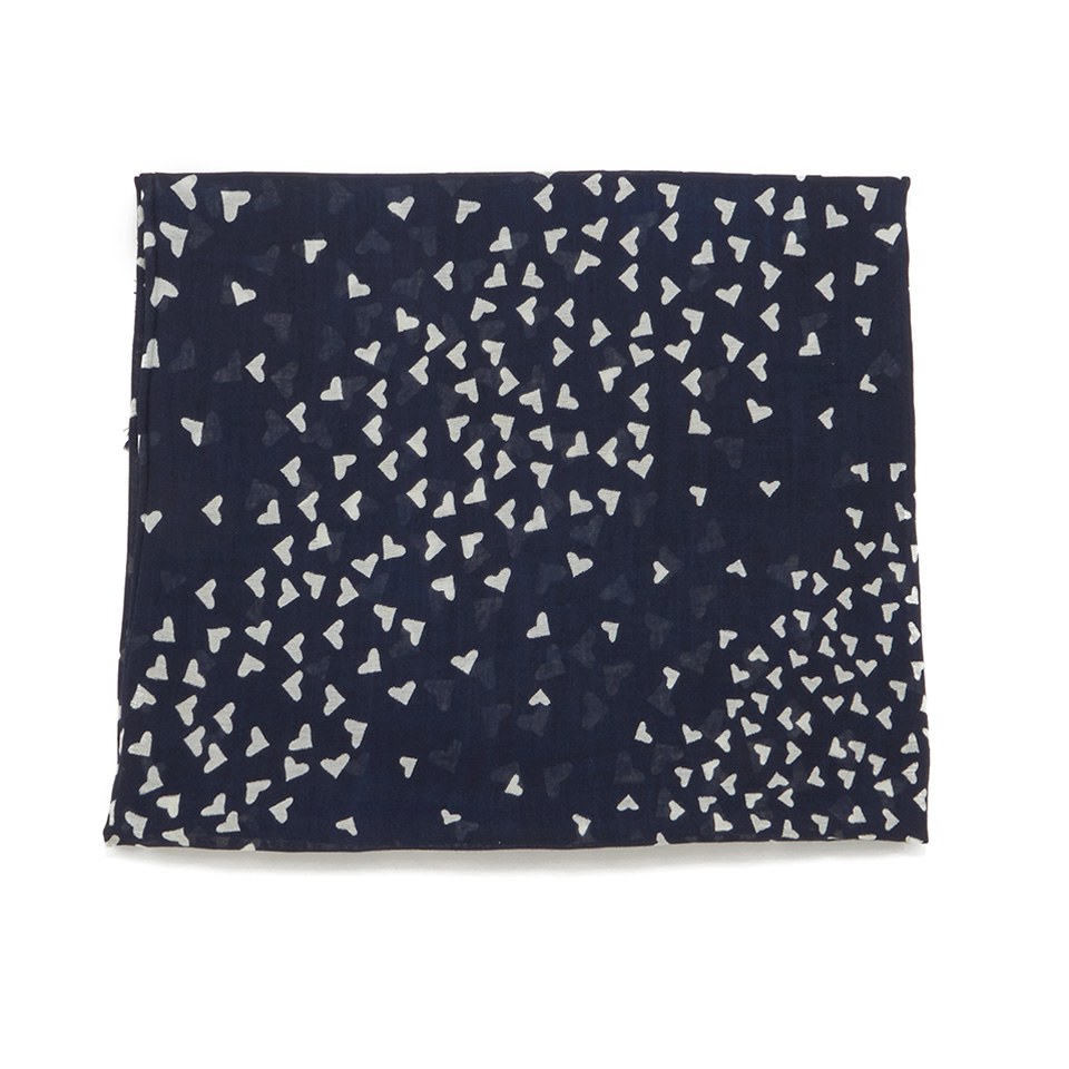 BeckSöndergaard Women's O-Summer Hearts Scarf - Classic Navy