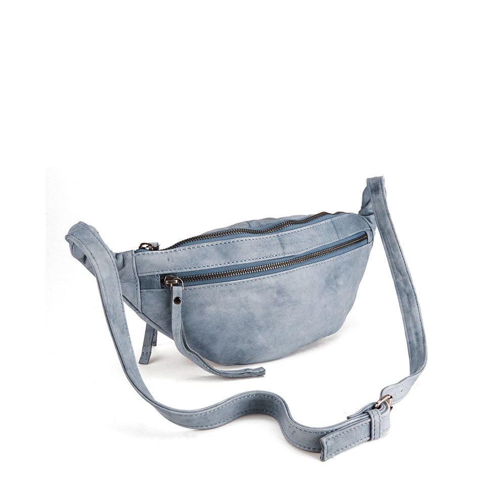 BeckSondergaard Women s Belly Edge Leather Bum Bag Washed Denim