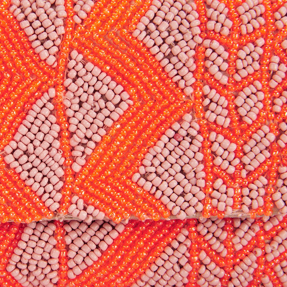 BeckSöndergaard Women's O-Josie Beaded Cross Body Bag - Neon Orange