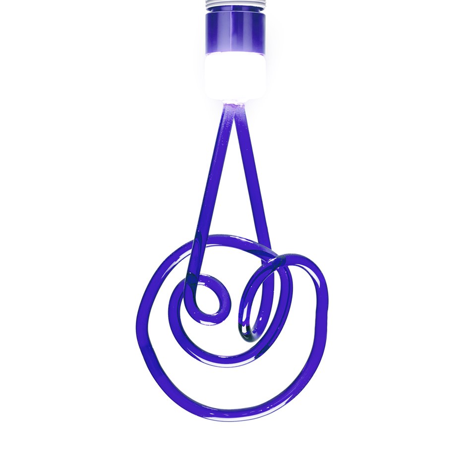 Seletti 'Twist Lamp' Glass LED Bulb E27 - Blue