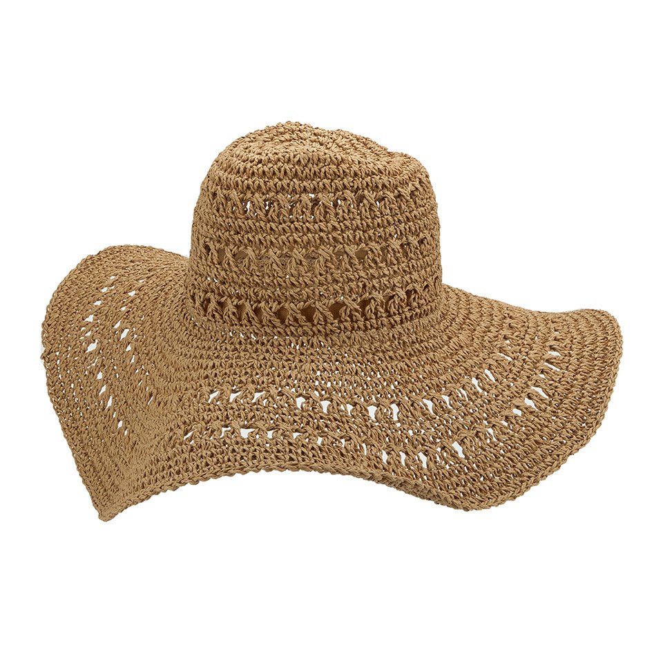 French Connection Women's Signa Floppy Hat - Natural