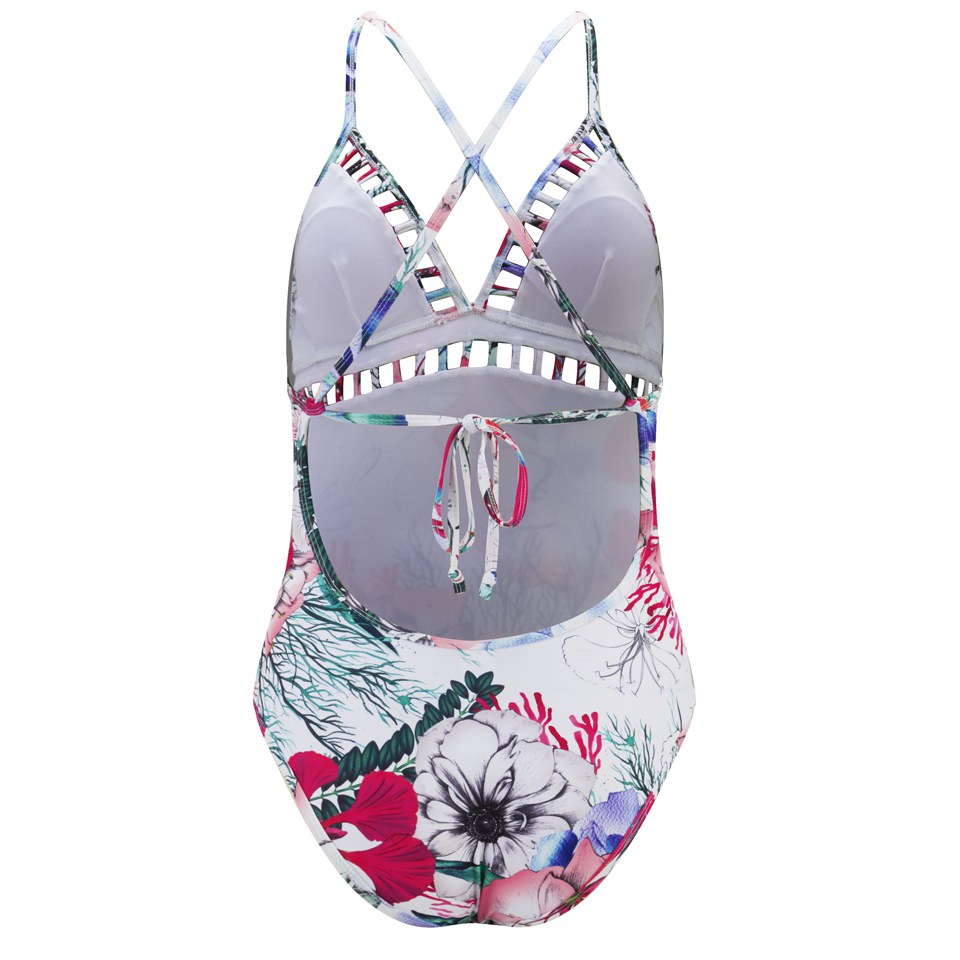 French Connection Women's Floral Reef Swimsuit - White/Multi