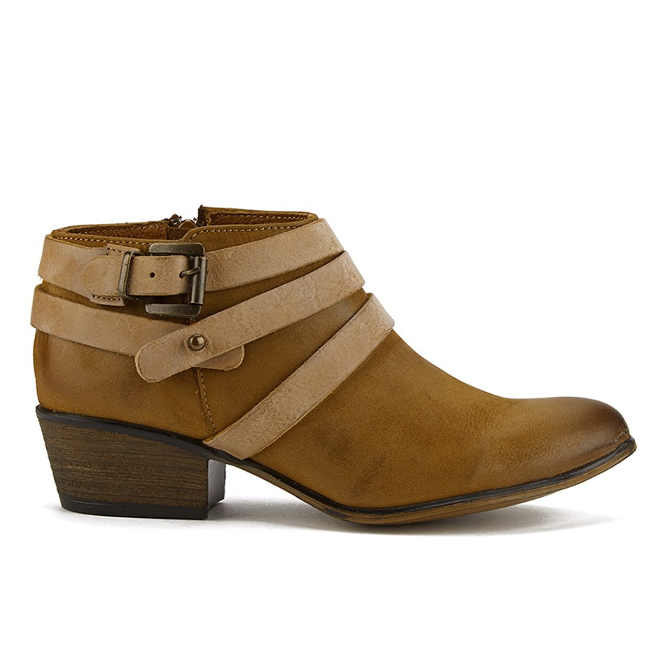 Steve Madden Women s Regennt Multi Strap Leather Ankle Boots Brown Allsole