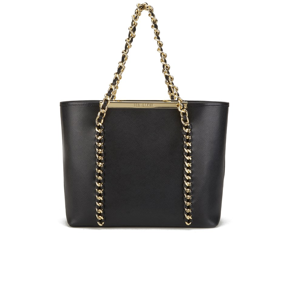 Ted Baker Clover Chain Detail Zip Purse Small Shopper Bag Black