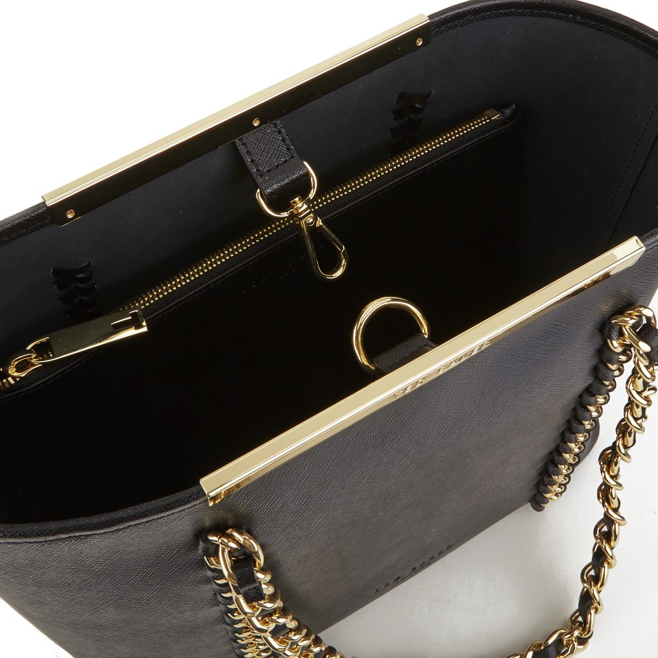 Ted Baker Clover Chain Detail Zip Purse Small Shopper Bag Black
