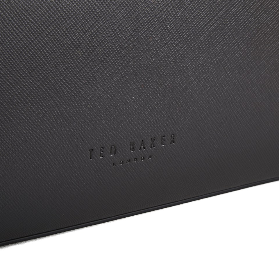 Ted Baker Tulip Printed Lining Crosshatch Shopper Bag - Black