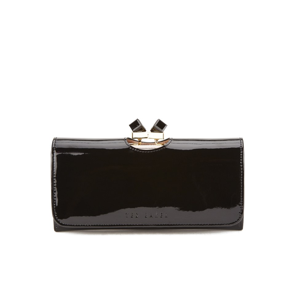 Ted Baker Bethans Patent Faux-leather Pouch in Black | Lyst