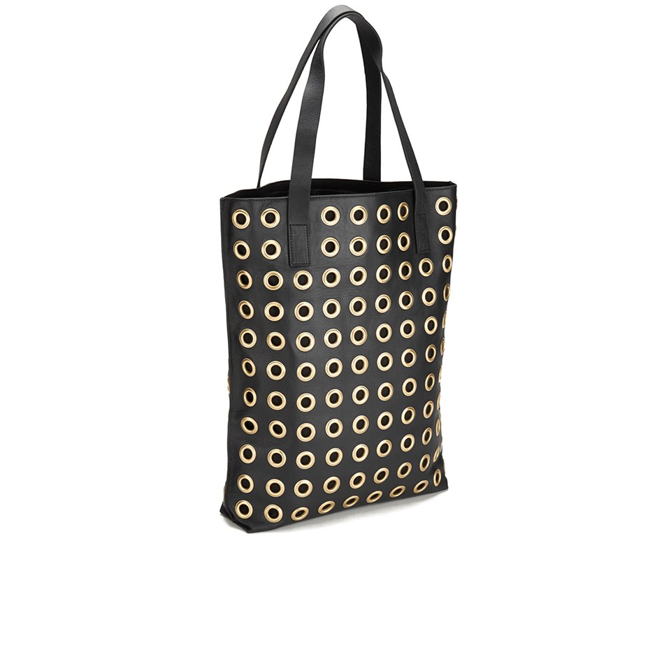By Malene Birger Women's Irinki Eylet Leather Tote Bag - Black