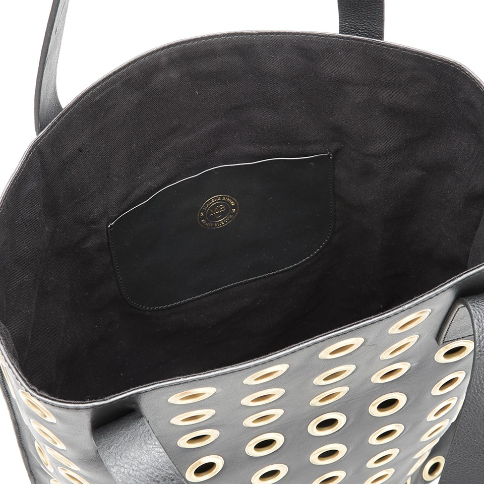 By Malene Birger Women's Irinki Eylet Leather Tote Bag - Black