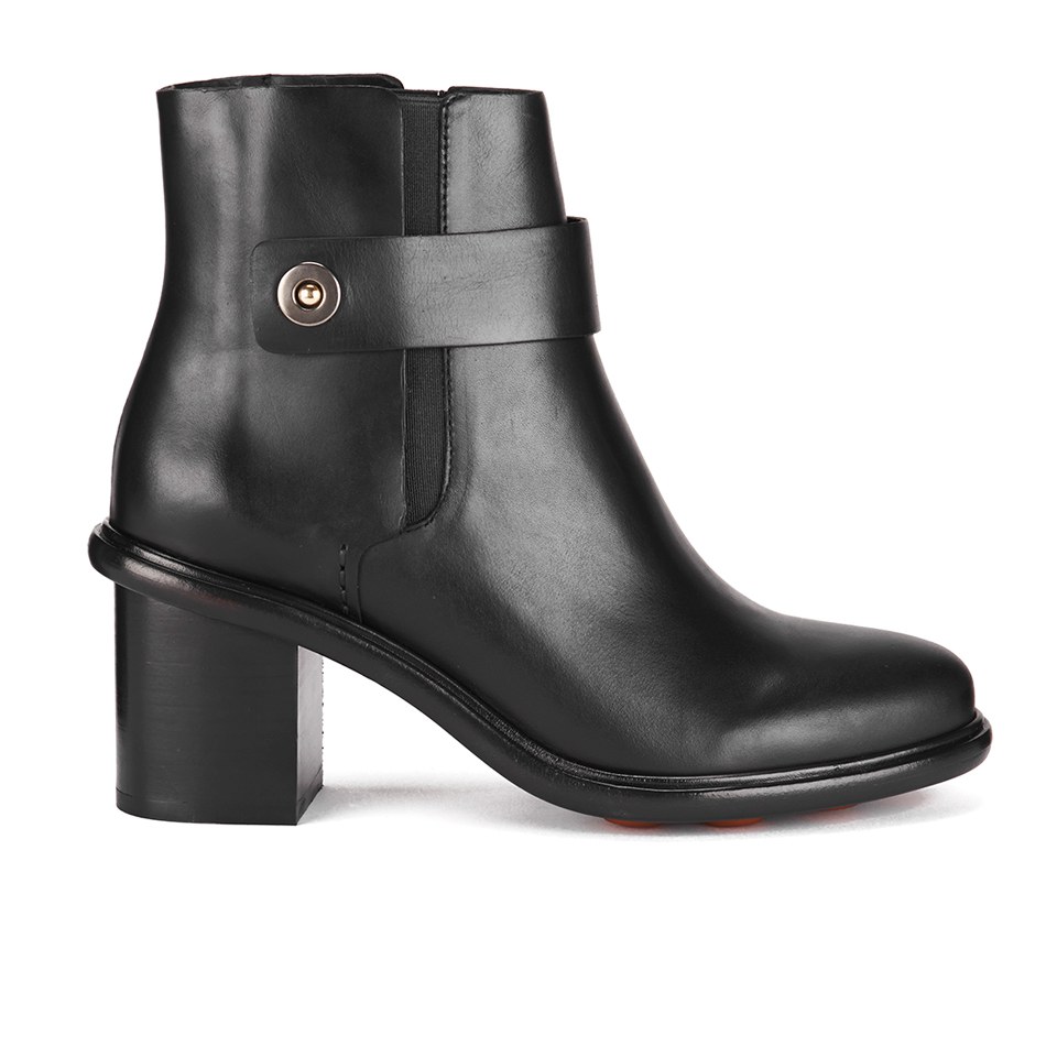 Paul Smith Shoes Women s Dukes Leather Heeled Ankle Boots Black Coggles