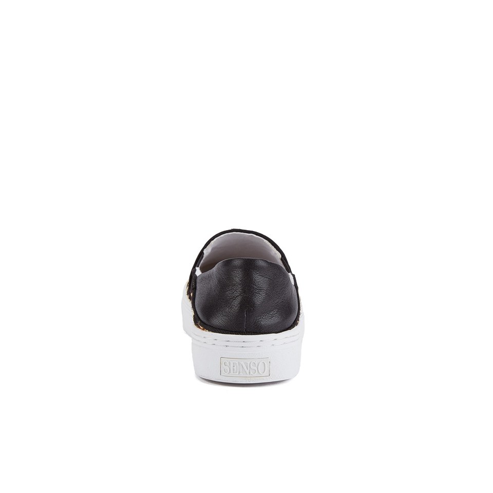 Senso Women's Ally IV Leopard Print Pony Slip On Trainers - Chalk