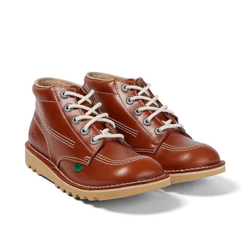 Adult Unisex Kick Hi Leather Dark Tan
