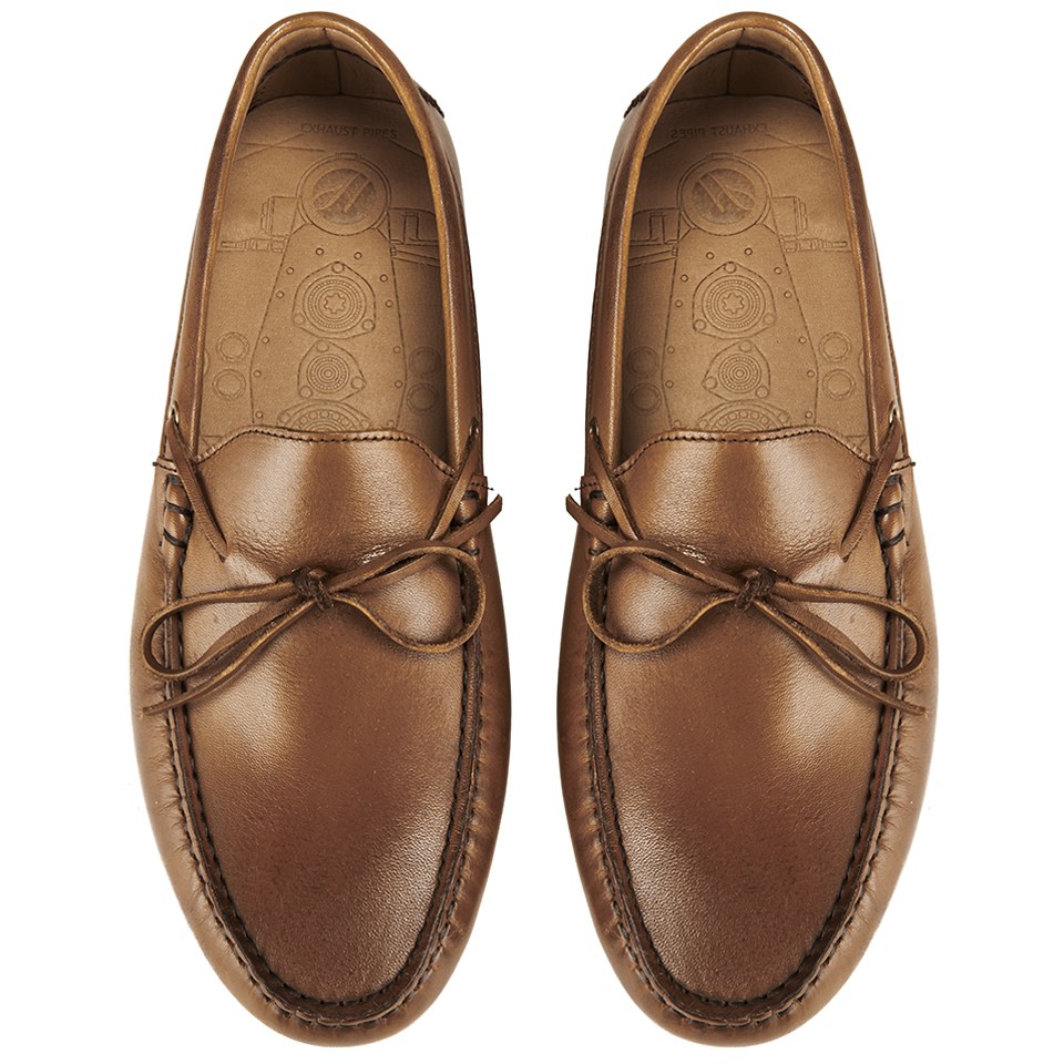 Hudson London Men's Felipe Leather Slip On Loafers - Tan