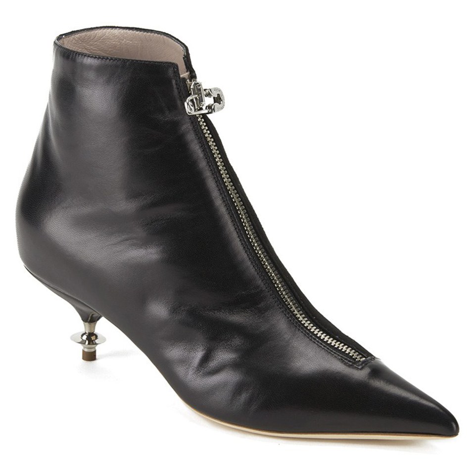 Vivienne Westwood Women's Pointed Orb Heel Zip Up Leather