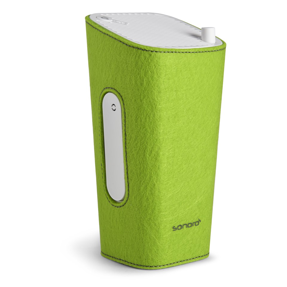Sonoro Cubo Go New York Portable Bluetooth Speaker - White/Green Felt